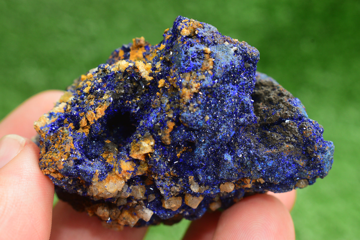 Azurite over Malachite Crystal from Morocco - Freeform Cluster Shape, Natural and Genuine - MeteoriteNwa.com