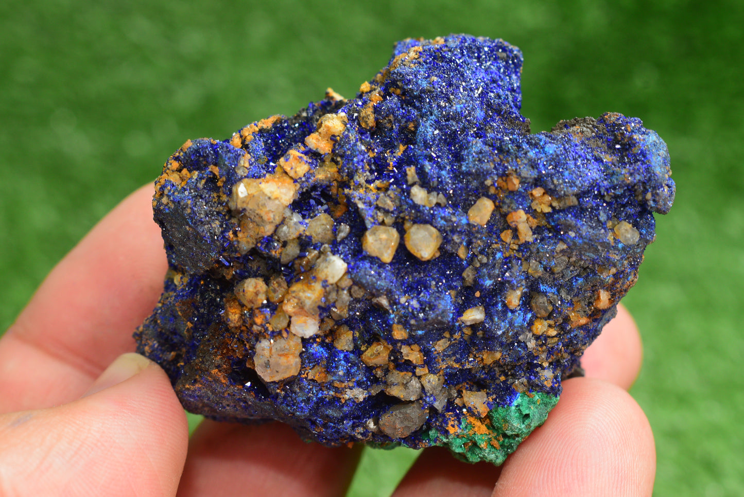 Azurite over Malachite Crystal from Morocco - Freeform Cluster Shape, Natural and Genuine - MeteoriteNwa.com