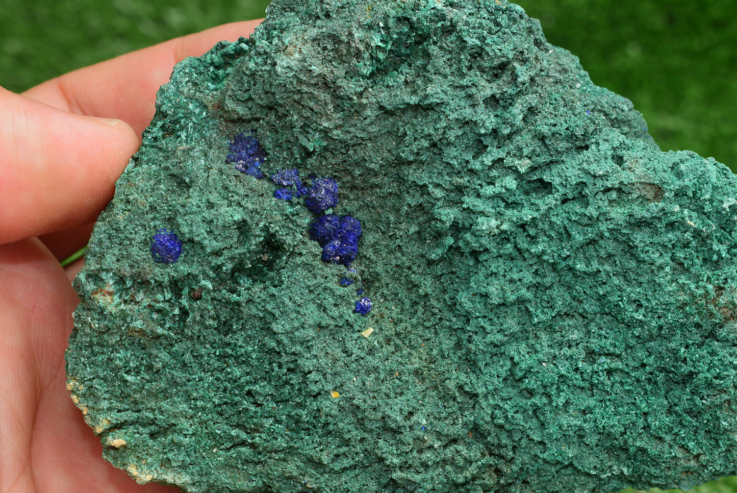 Azurite over Malachite Crystal from Morocco - Freeform Cluster Shape, Natural and Genuine - MeteoriteNwa.com