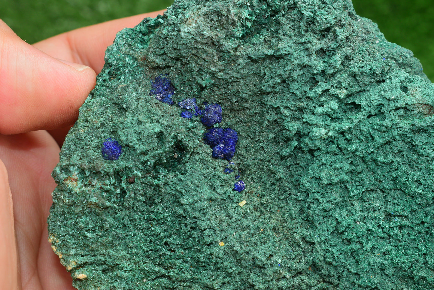 Azurite over Malachite Crystal from Morocco - Freeform Cluster Shape, Natural and Genuine - MeteoriteNwa.com