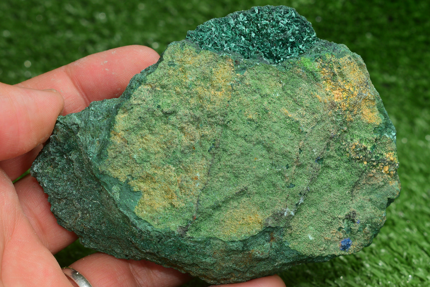 Azurite over Malachite Crystal from Morocco - Freeform Cluster Shape, Natural and Genuine - MeteoriteNwa.com