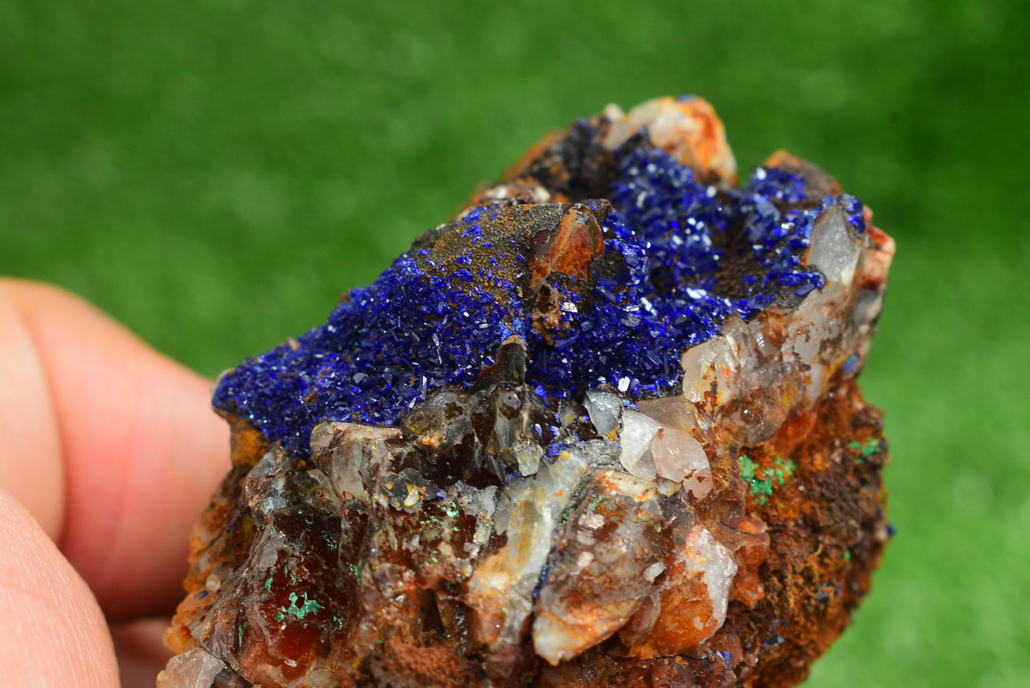 Azurite over Malachite Crystal from Morocco - Freeform Cluster Shape, Natural and Genuine - MeteoriteNwa.com