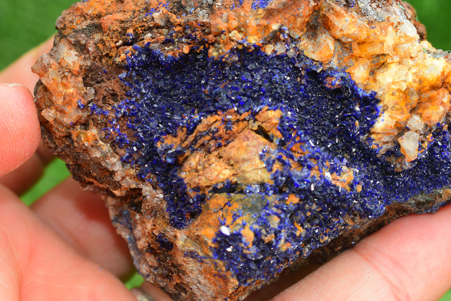 Azurite over Malachite Crystal from Morocco - Freeform Cluster Shape, Natural and Genuine - MeteoriteNwa.com