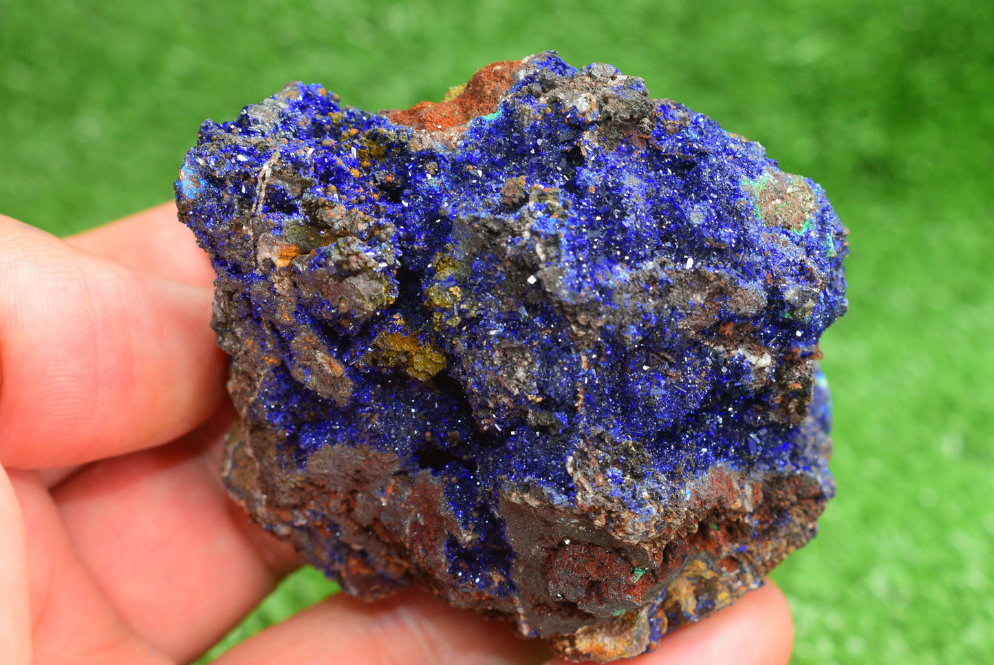 Azurite over Malachite Crystal from Morocco - Freeform Cluster Shape, Natural and Genuine - MeteoriteNwa.com