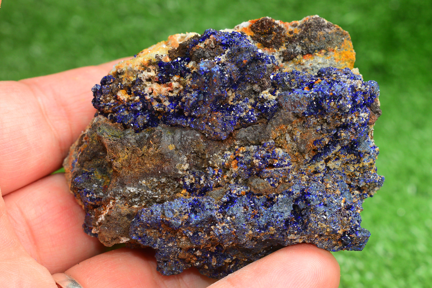 Azurite Crystal from Morocco - Freeform Cluster Shape, Natural and Genuine - MeteoriteNwa.com