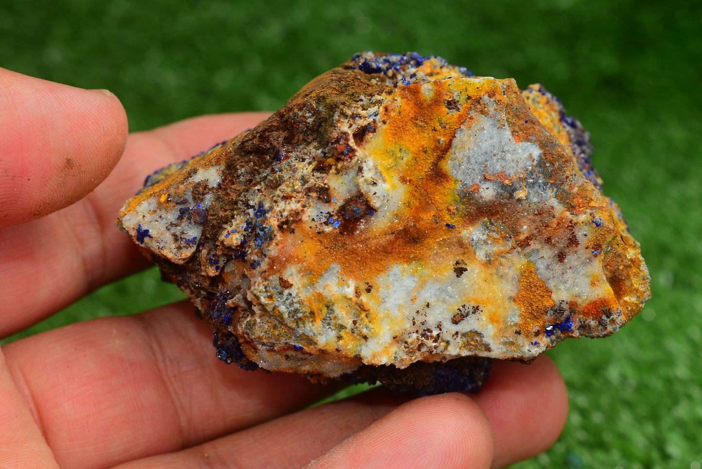 Azurite Crystal from Morocco - Freeform Cluster Shape, Natural and Genuine - MeteoriteNwa.com