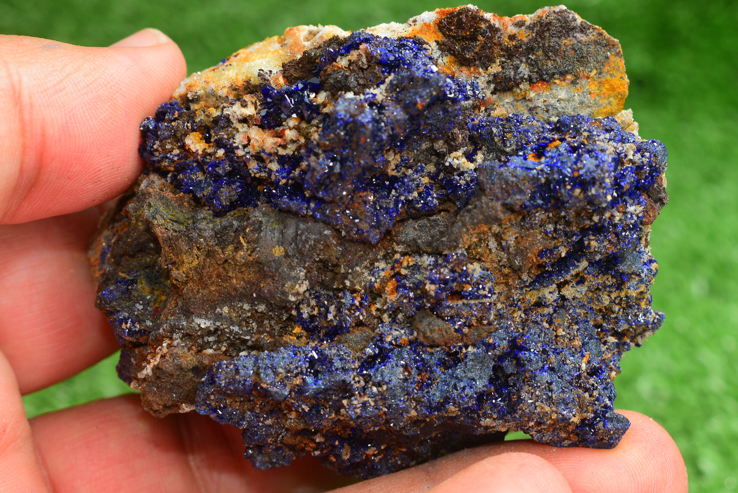 Azurite Crystal from Morocco - Freeform Cluster Shape, Natural and Genuine - MeteoriteNwa.com