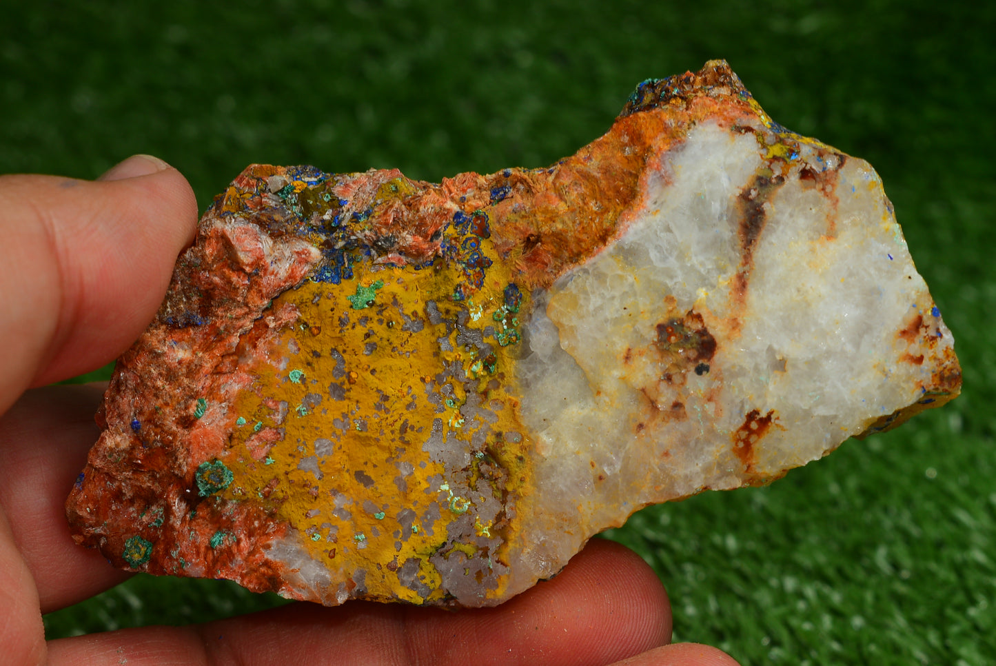 Azurite over Malachite Crystal from Morocco - Freeform Cluster Shape, Natural and Genuine - MeteoriteNwa.com