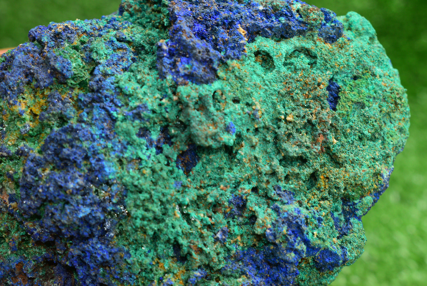 Azurite over Malachite Crystal from Morocco - Freeform Cluster Shape, Natural and Genuine - MeteoriteNwa.com