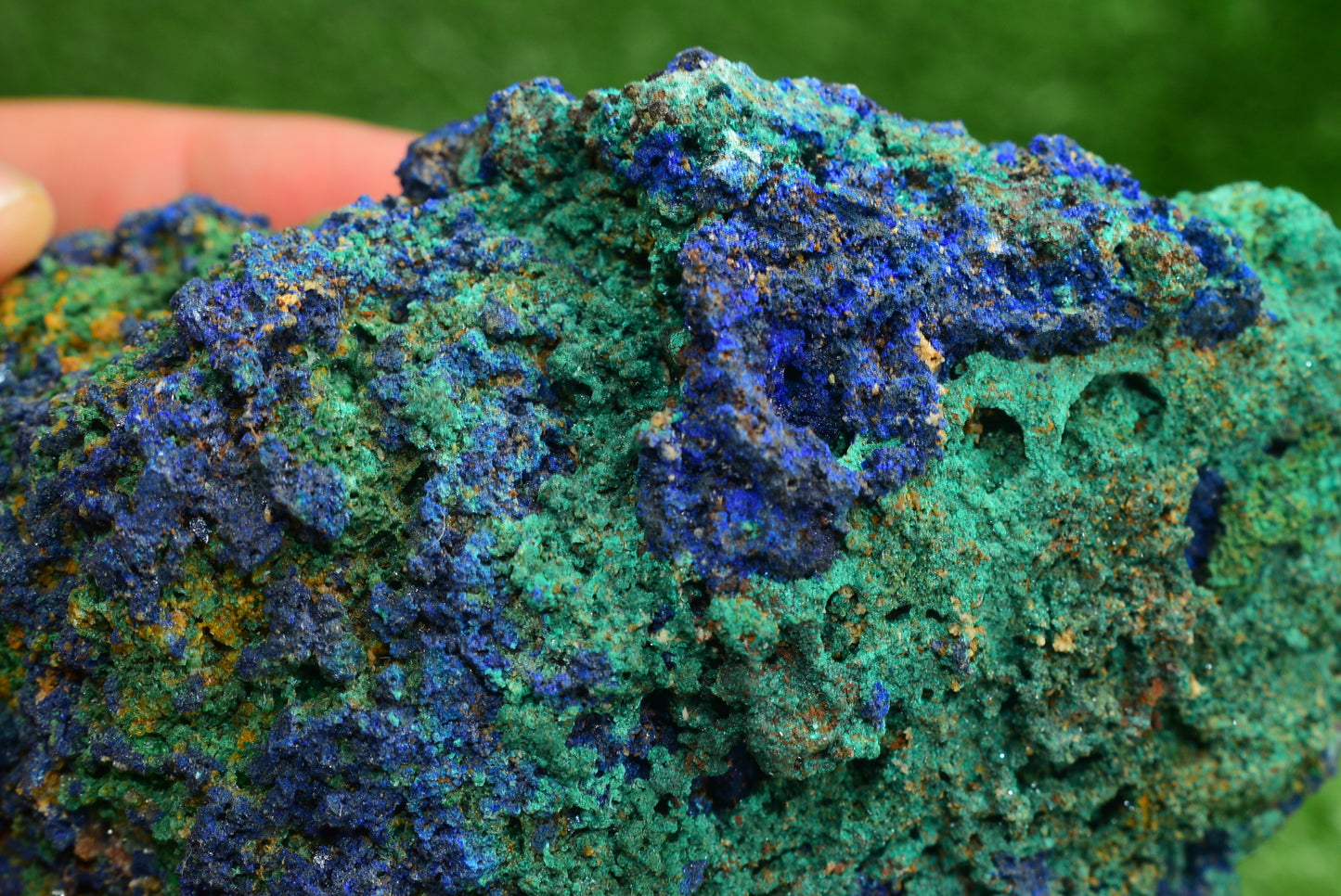 Azurite over Malachite Crystal from Morocco - Freeform Cluster Shape, Natural and Genuine - MeteoriteNwa.com