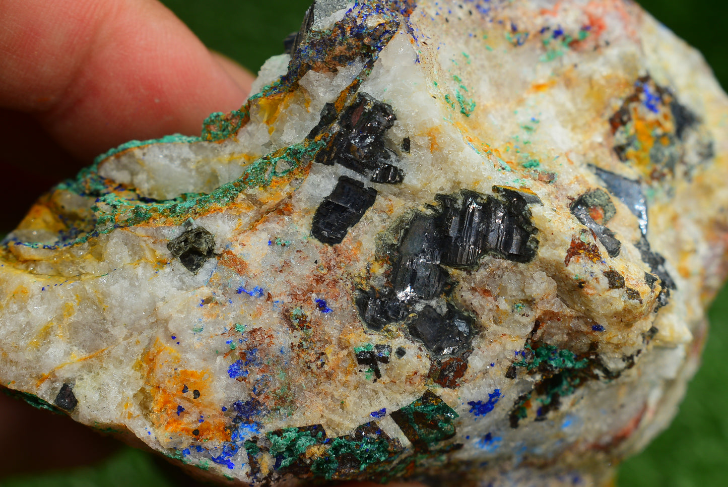 Azurite over Malachite Crystal from Morocco - Freeform Cluster Shape, Natural and Genuine - MeteoriteNwa.com