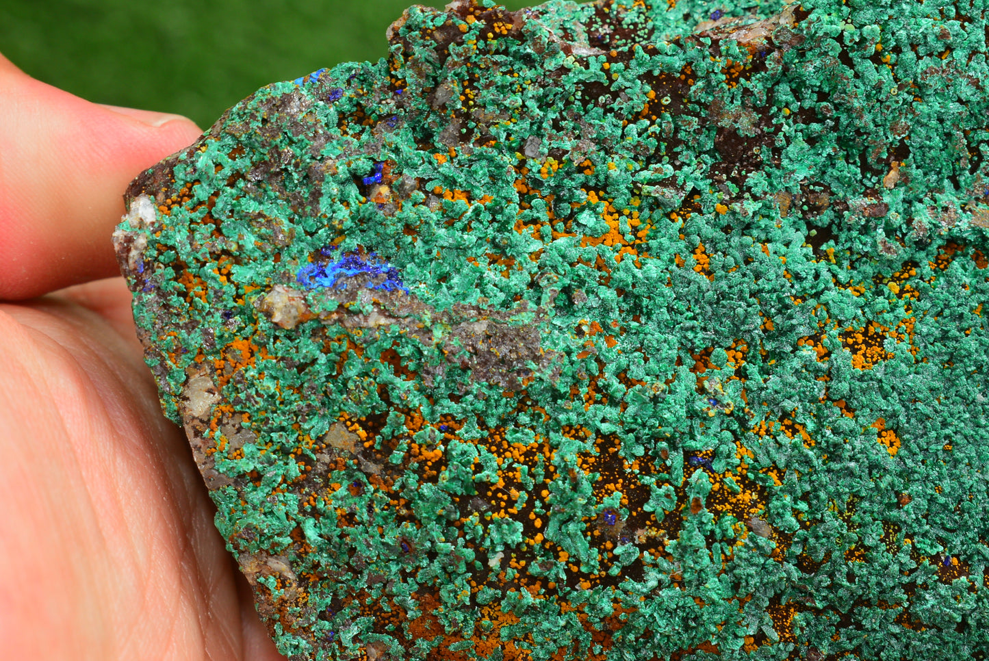 Azurite over Malachite Crystal from Morocco - Freeform Cluster Shape, Natural and Genuine - MeteoriteNwa.com