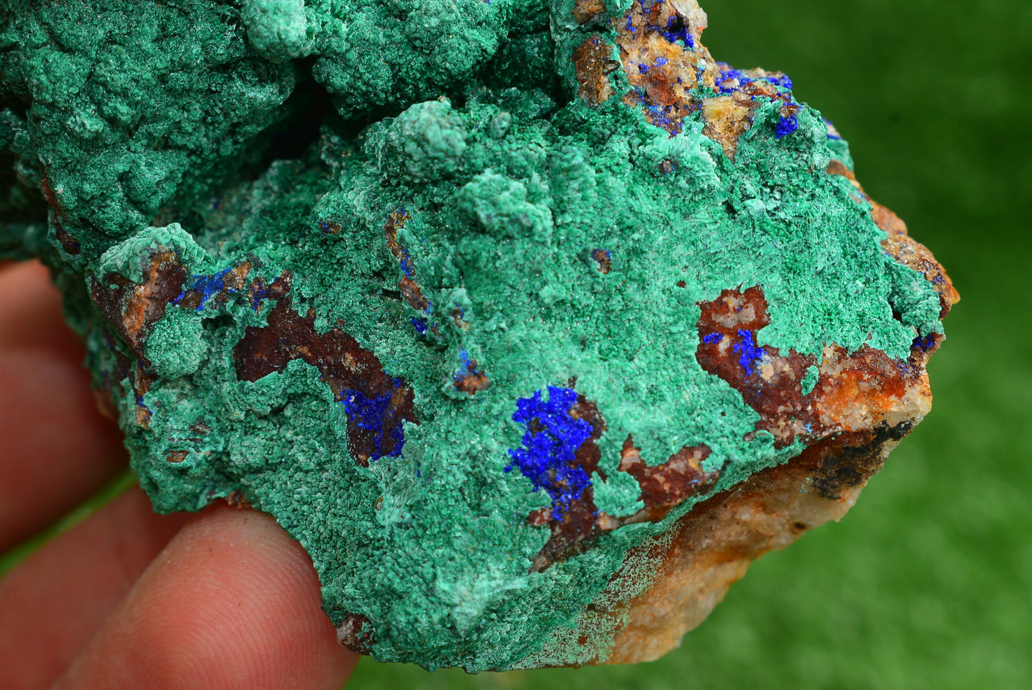 Azurite over Malachite Crystal from Morocco - Freeform Cluster Shape, Natural and Genuine - MeteoriteNwa.com