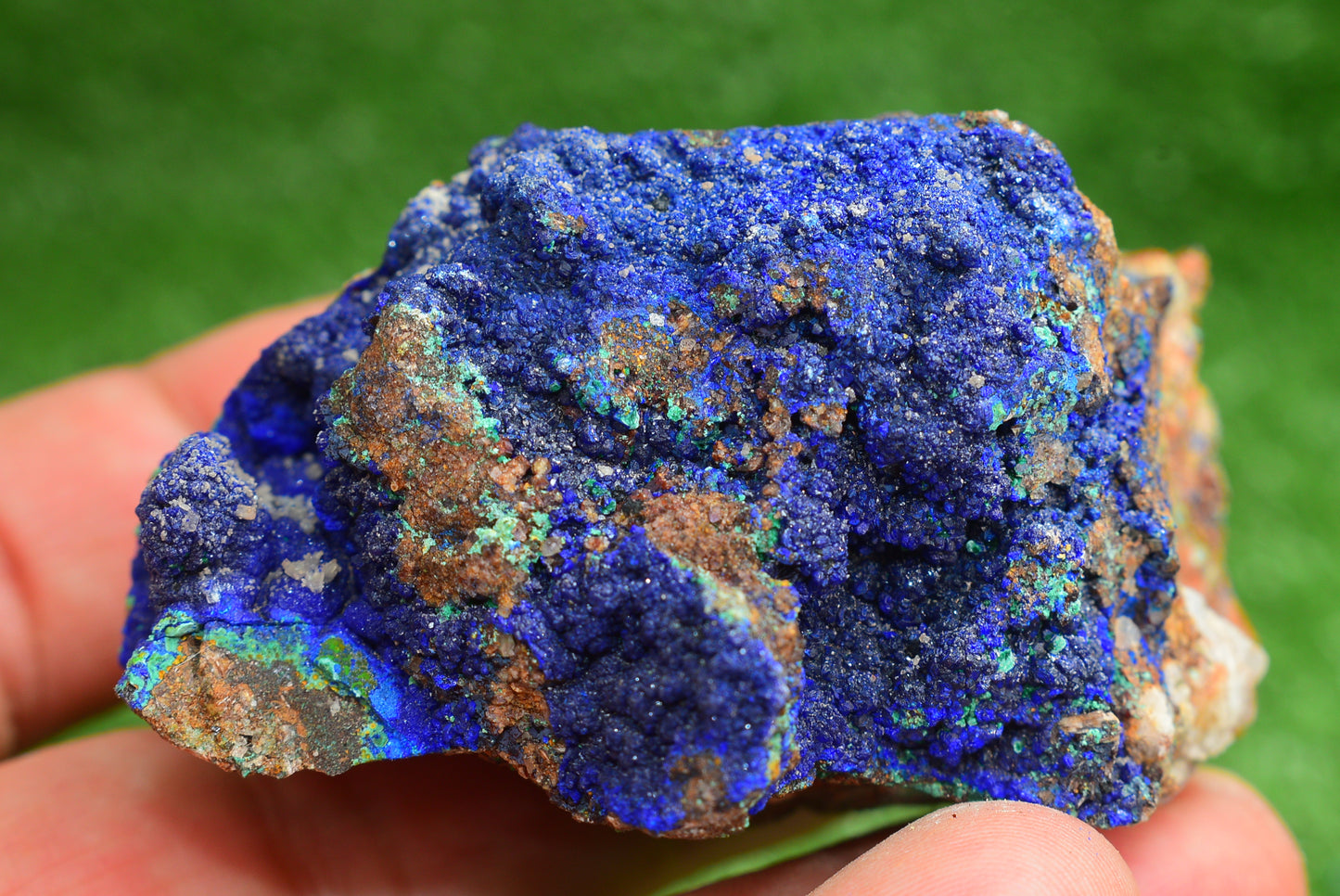 Azurite over Malachite Crystal from Morocco - Freeform Cluster Shape, Natural and Genuine - MeteoriteNwa.com