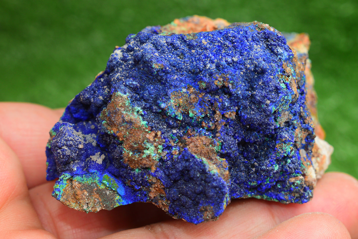 Azurite over Malachite Crystal from Morocco - Freeform Cluster Shape, Natural and Genuine - MeteoriteNwa.com