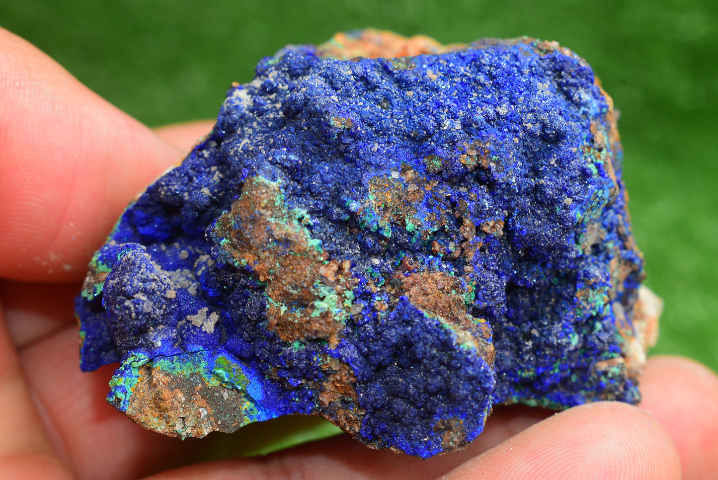 Azurite over Malachite Crystal from Morocco - Freeform Cluster Shape, Natural and Genuine - MeteoriteNwa.com