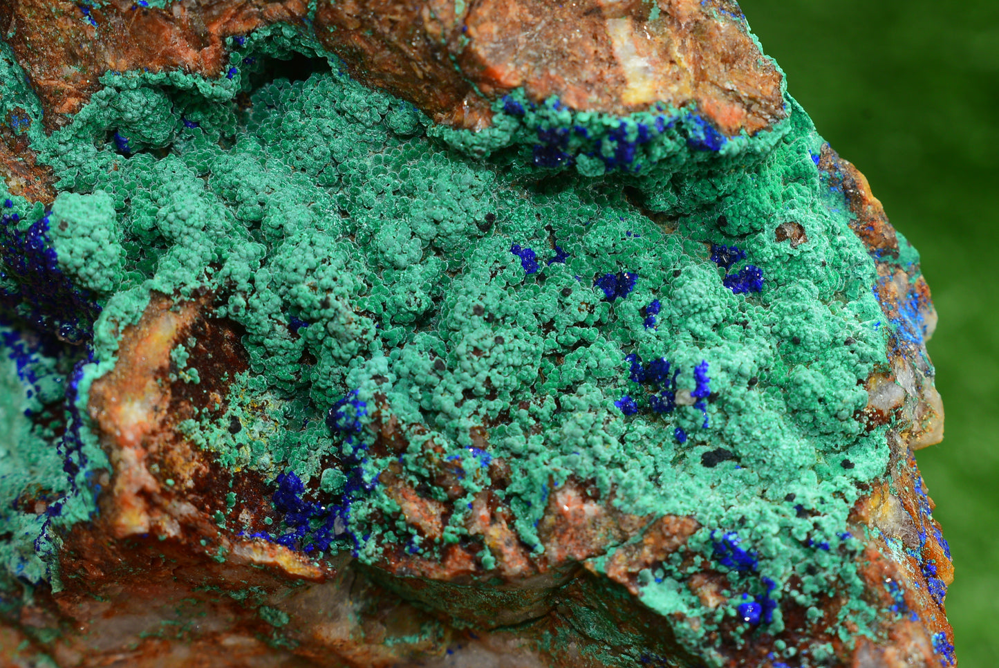 Azurite over Malachite Crystal from Morocco - Freeform Cluster Shape, Natural and Genuine - MeteoriteNwa.com