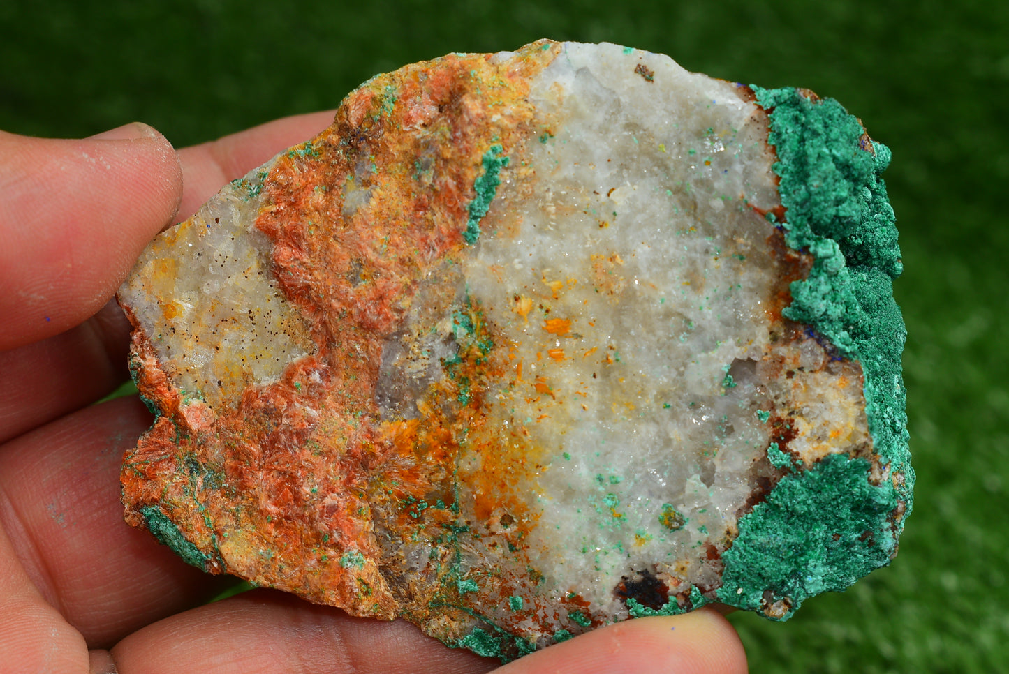 Azurite over Malachite Crystal from Morocco - Freeform Cluster Shape, Natural and Genuine - MeteoriteNwa.com