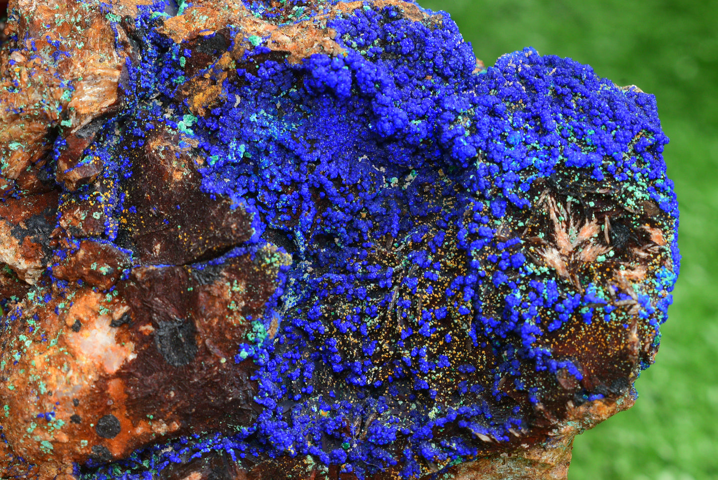Azurite over Malachite Crystal from Morocco - Freeform Cluster Shape, Natural and Genuine - MeteoriteNwa.com