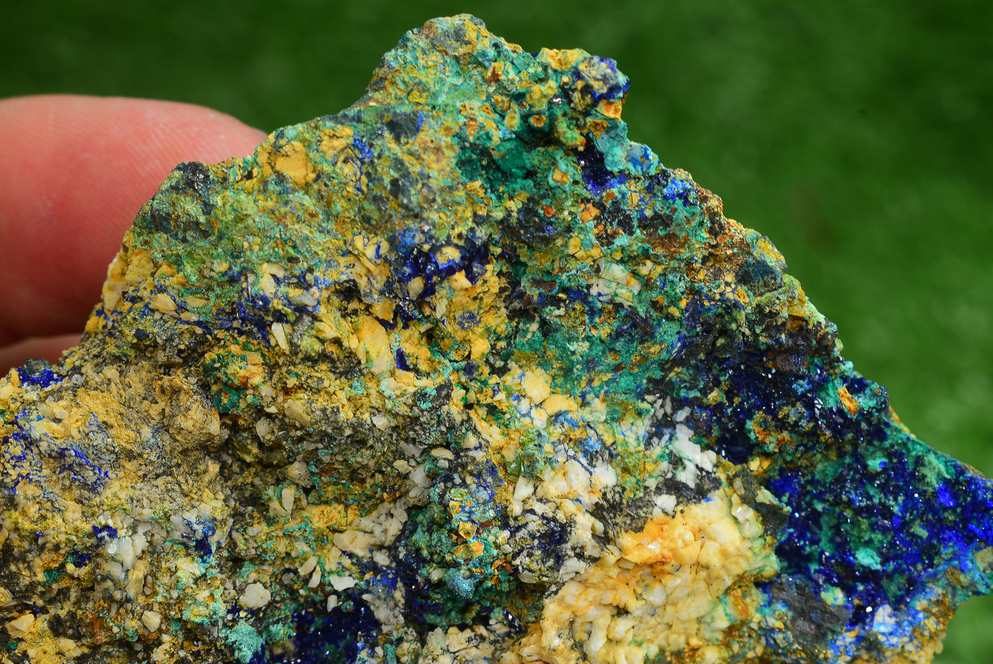 Azurite over Malachite Crystal from Morocco - Freeform Cluster Shape, Natural and Genuine - MeteoriteNwa.com