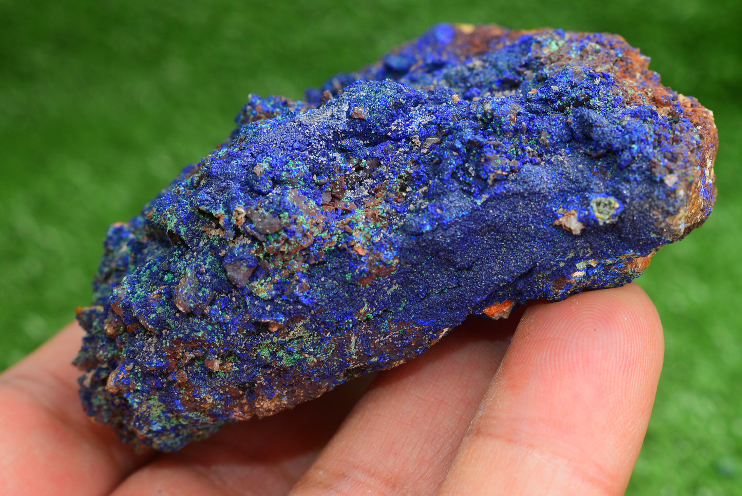 Azurite over Malachite Crystal from Morocco - Freeform Cluster Shape, Natural and Genuine - MeteoriteNwa.com