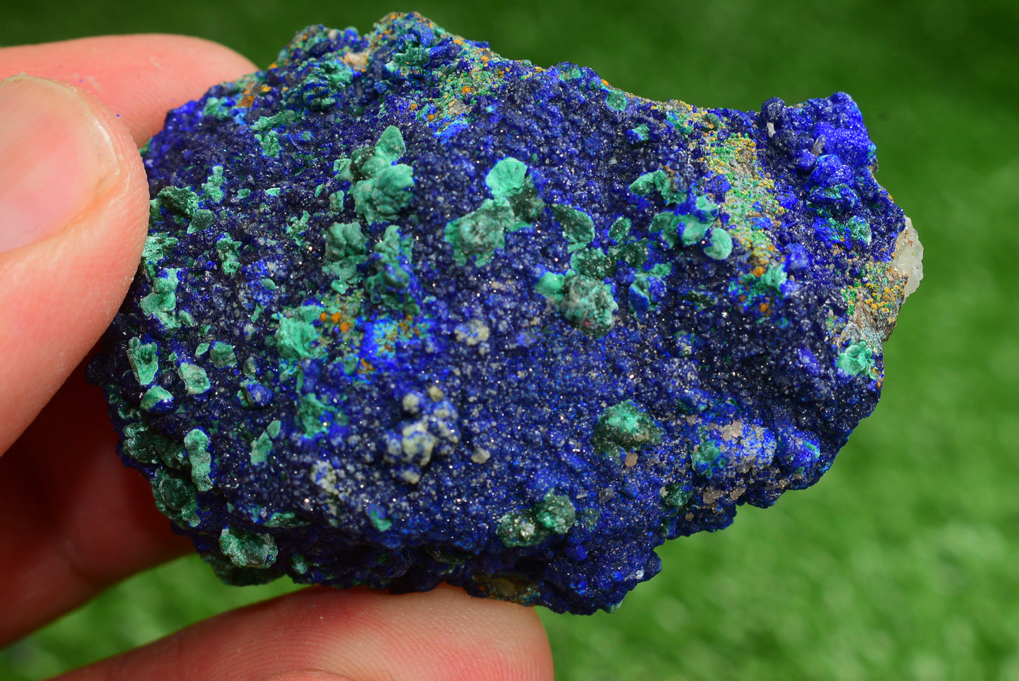 Azurite over Malachite Crystal from Morocco - Freeform Cluster Shape, Natural and Genuine - MeteoriteNwa.com