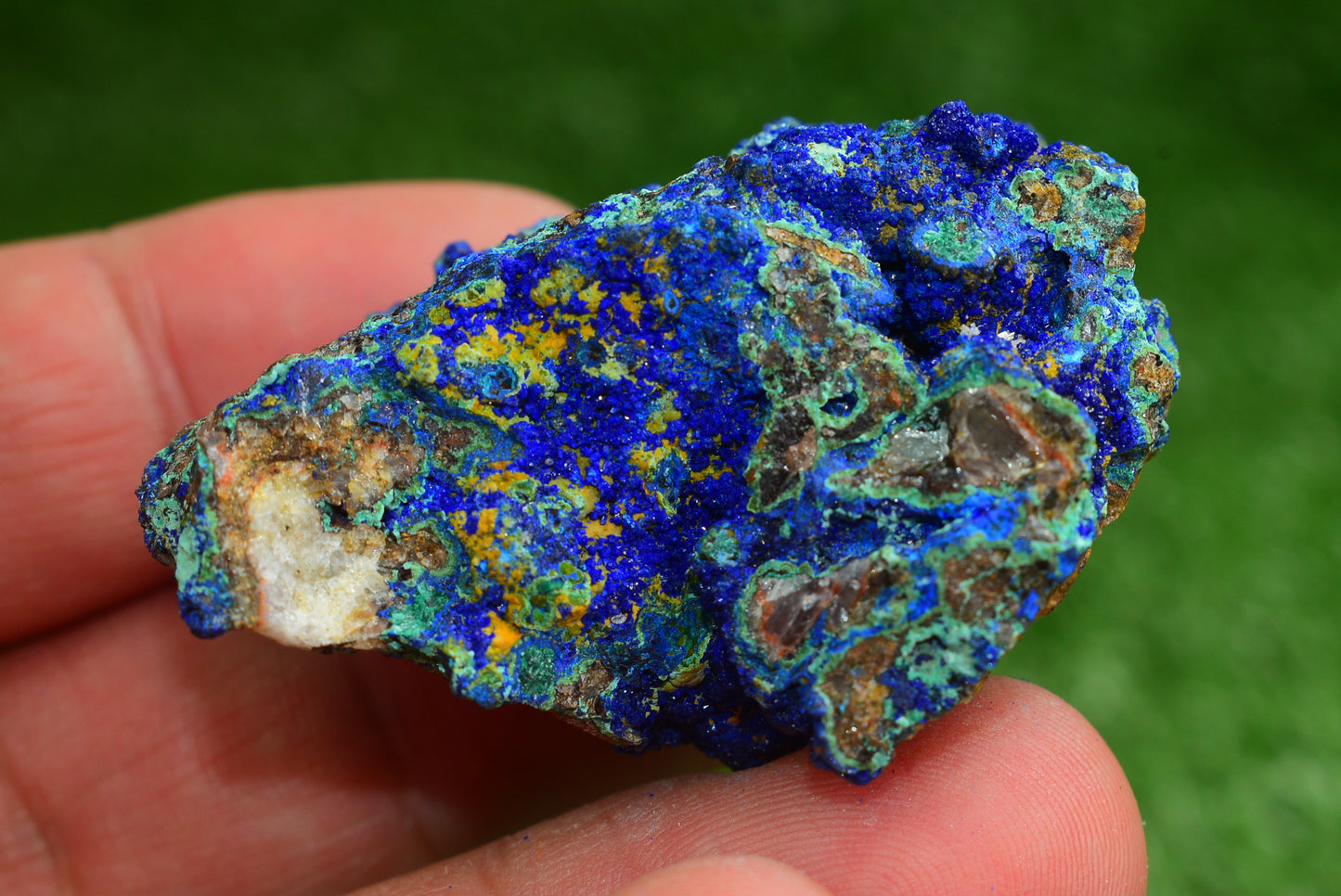 Azurite over Malachite Crystal from Morocco - Freeform Cluster Shape, Natural and Genuine - MeteoriteNwa.com