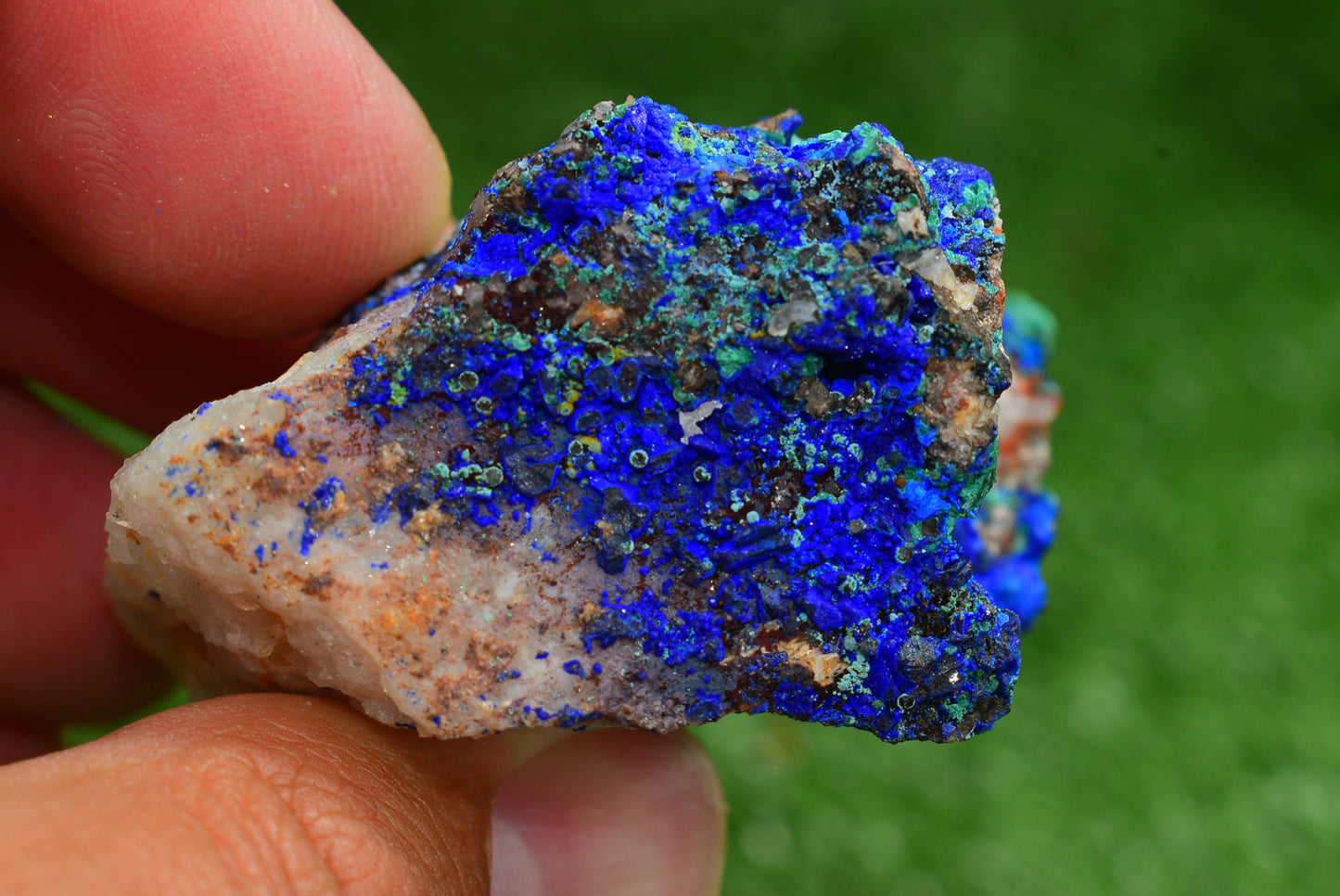 Azurite over Malachite Crystal from Morocco - Freeform Cluster Shape, Natural and Genuine - MeteoriteNwa.com