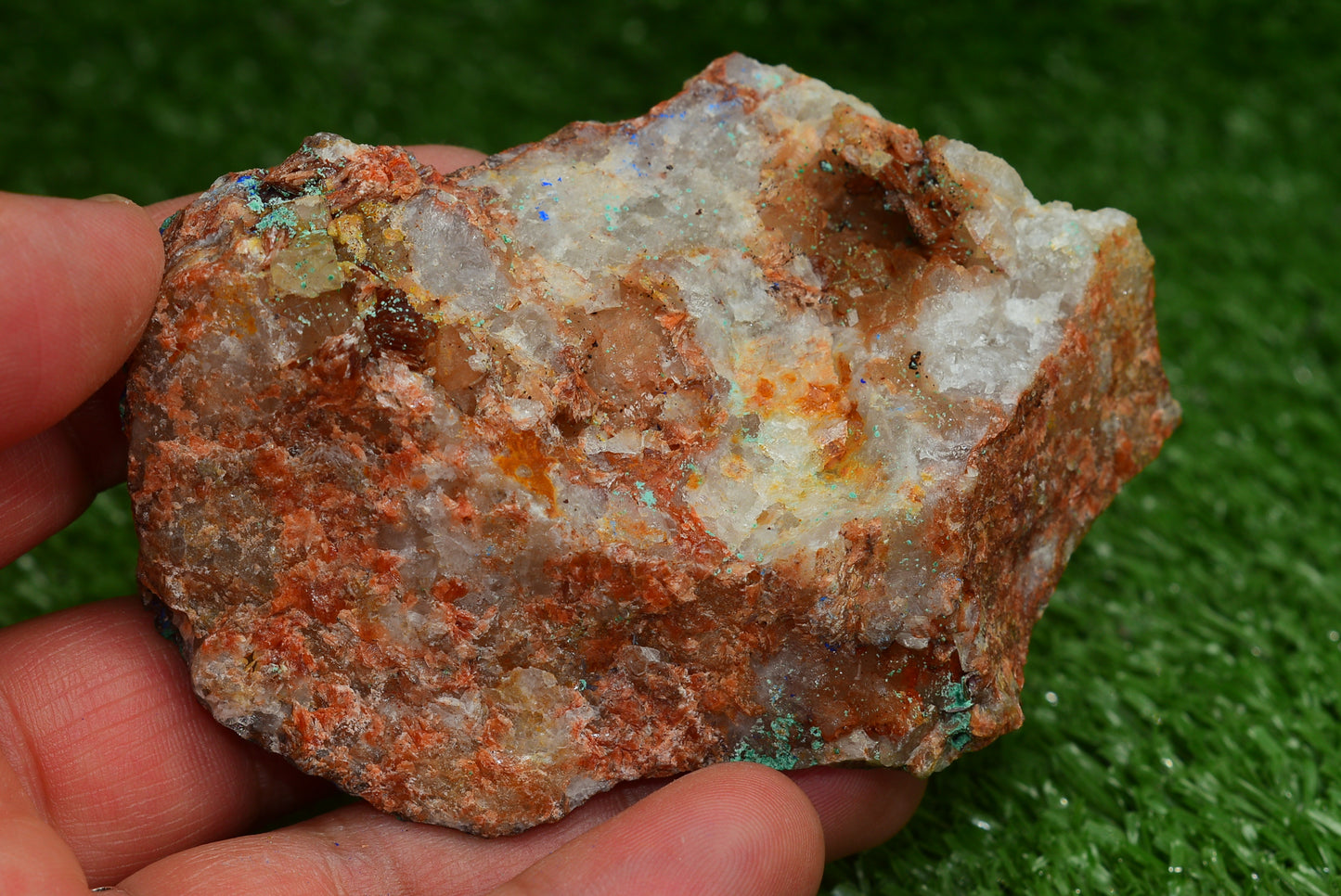 Azurite over Malachite Crystal from Morocco - Freeform Cluster Shape, Natural and Genuine - MeteoriteNwa.com