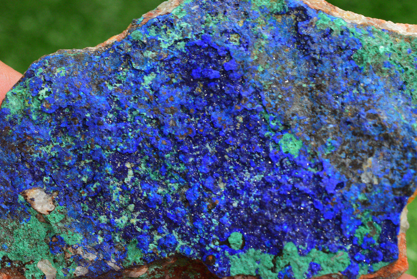 Azurite over Malachite Crystal from Morocco - Freeform Cluster Shape, Natural and Genuine - MeteoriteNwa.com
