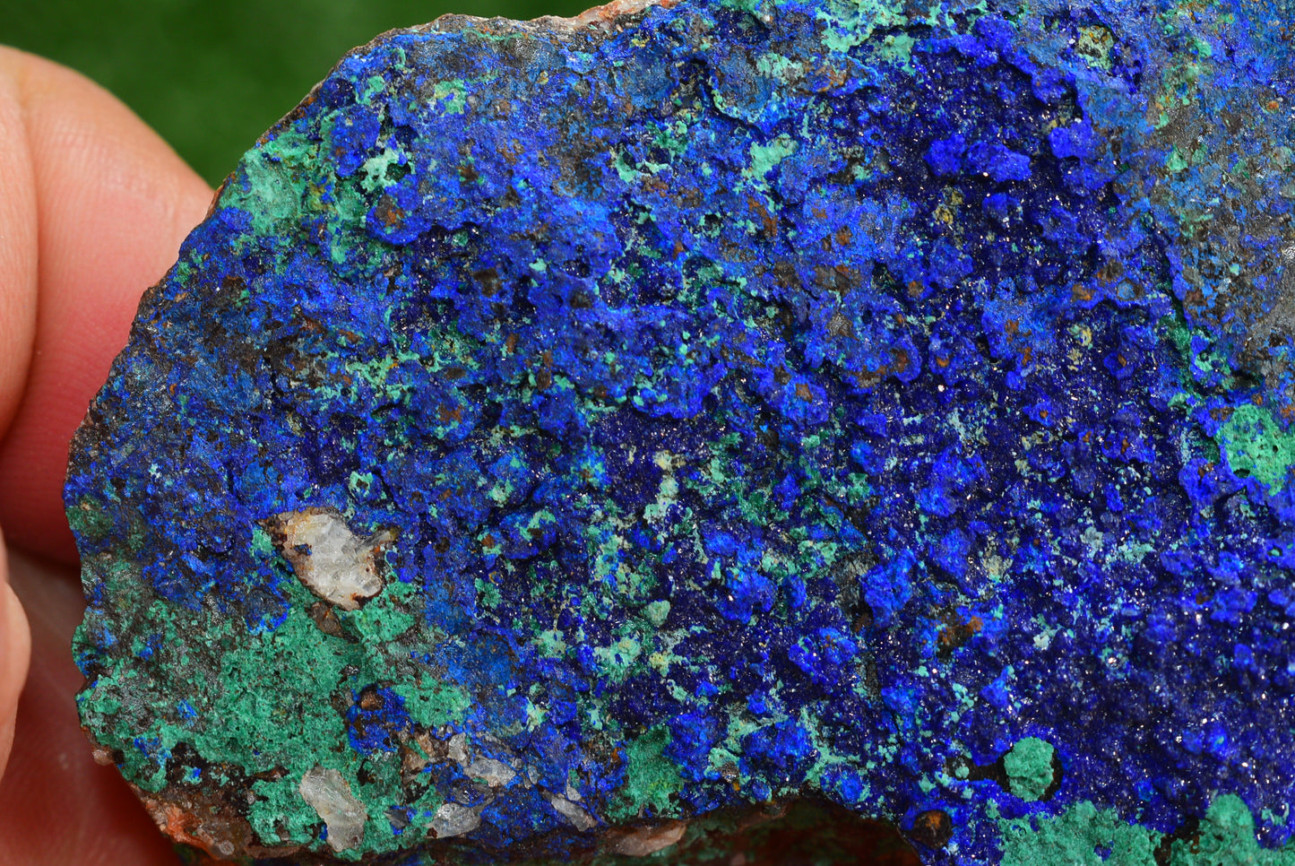 Azurite over Malachite Crystal from Morocco - Freeform Cluster Shape, Natural and Genuine - MeteoriteNwa.com