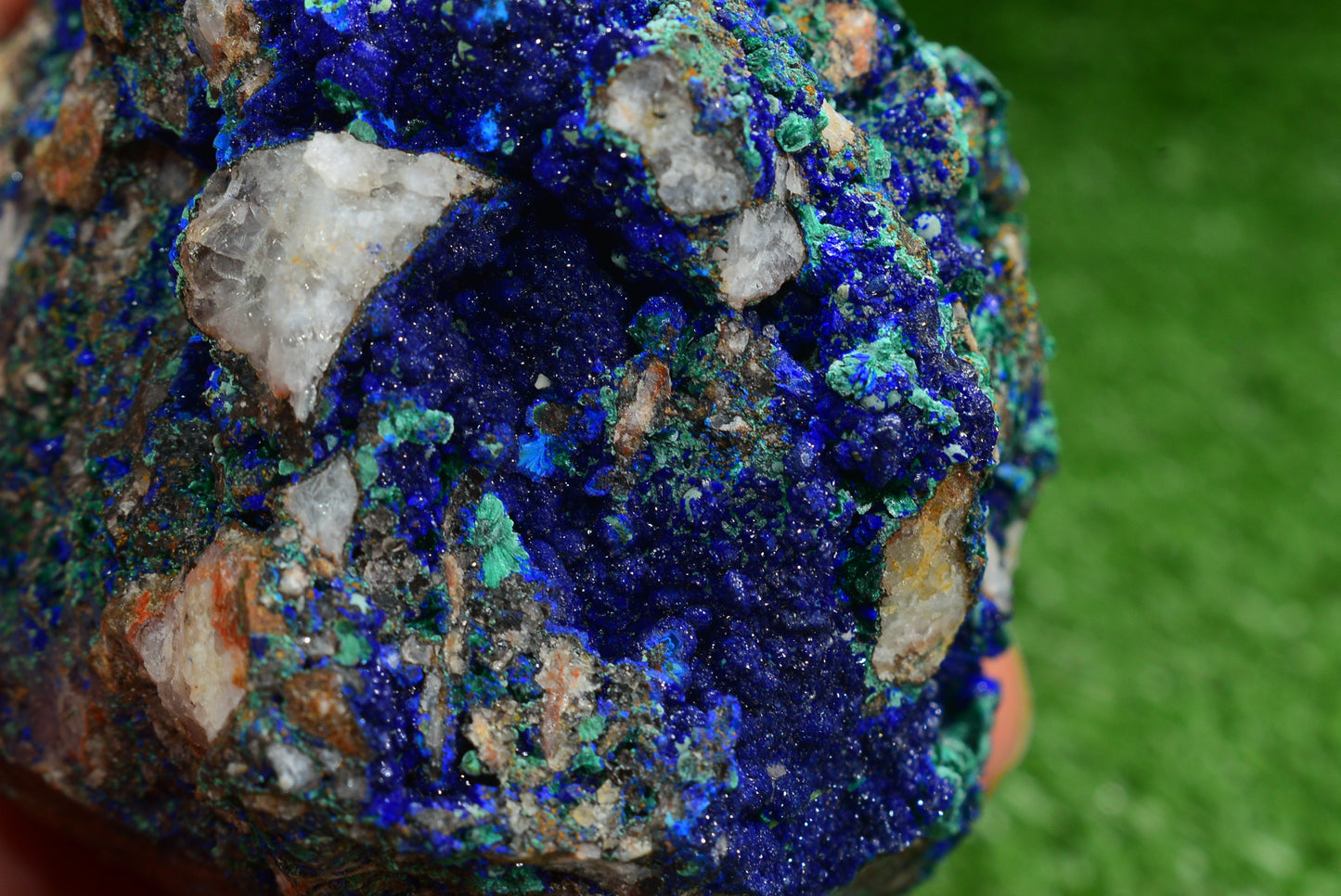 Azurite over Malachite Crystal from Morocco - Freeform Cluster Shape, Natural and Genuine - MeteoriteNwa.com