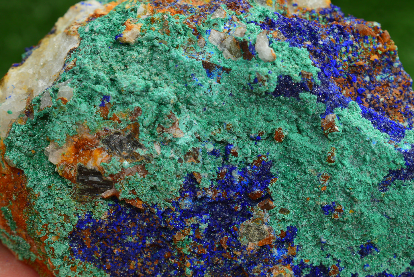 Azurite over Malachite Crystal from Morocco - Freeform Cluster Shape, Natural and Genuine - MeteoriteNwa.com