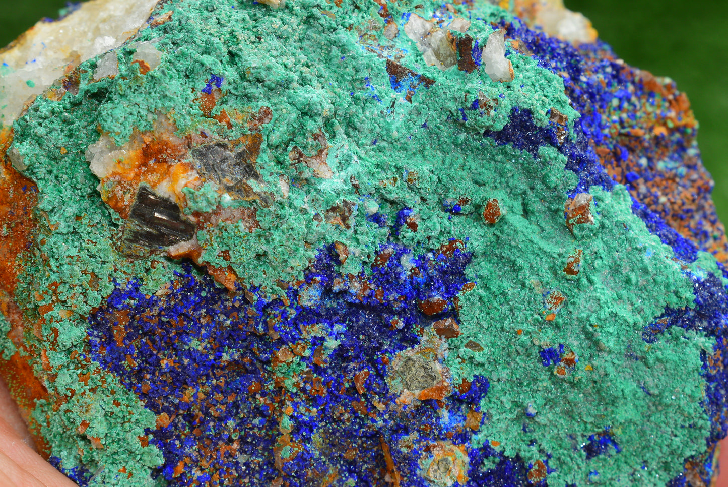 Azurite over Malachite Crystal from Morocco - Freeform Cluster Shape, Natural and Genuine - MeteoriteNwa.com