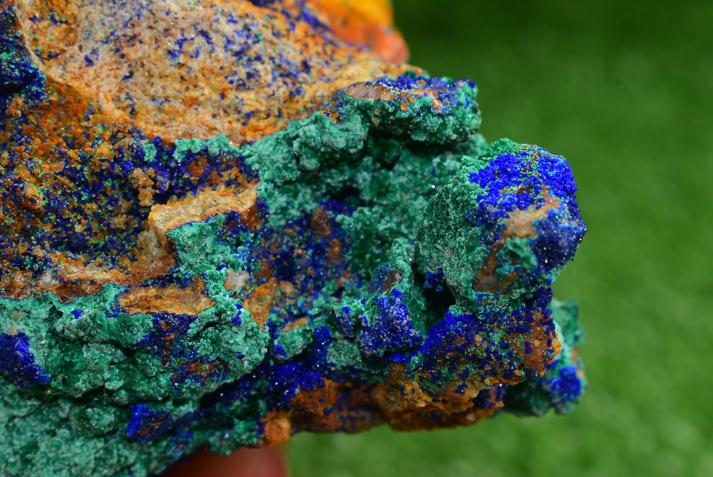 Azurite over Malachite Crystal from Morocco - Freeform Cluster Shape, Natural and Genuine - MeteoriteNwa.com