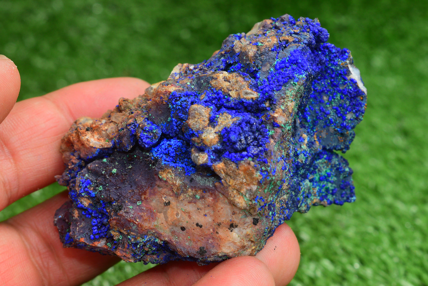 Azurite over Malachite Crystal from Morocco - Freeform Cluster Shape, Natural and Genuine - MeteoriteNwa.com