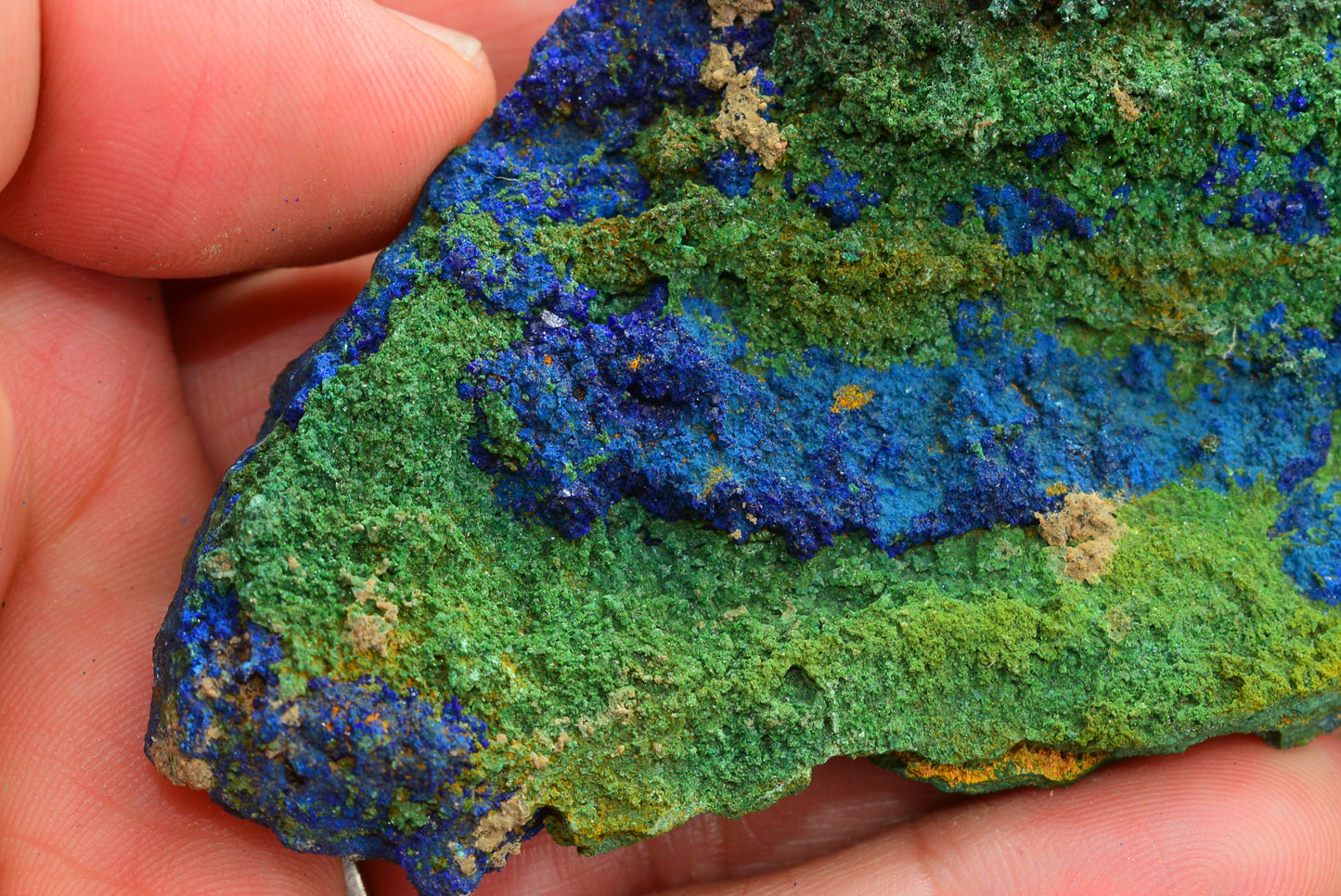 Azurite over Malachite Crystal from Morocco - Freeform Cluster Shape, Natural and Genuine - MeteoriteNwa.com