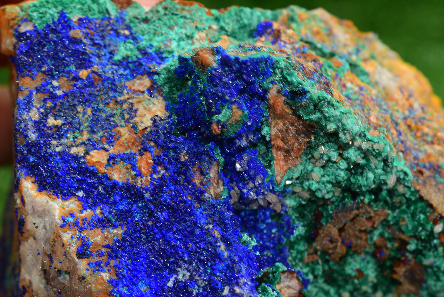 Azurite over Malachite Crystal from Morocco - Freeform Cluster Shape, Natural and Genuine - MeteoriteNwa.com
