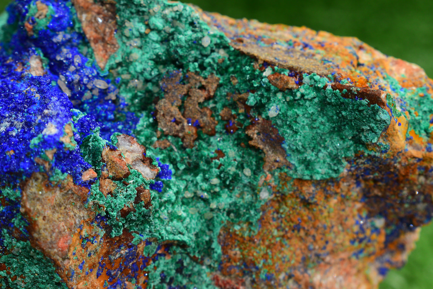 Azurite over Malachite Crystal from Morocco - Freeform Cluster Shape, Natural and Genuine - MeteoriteNwa.com