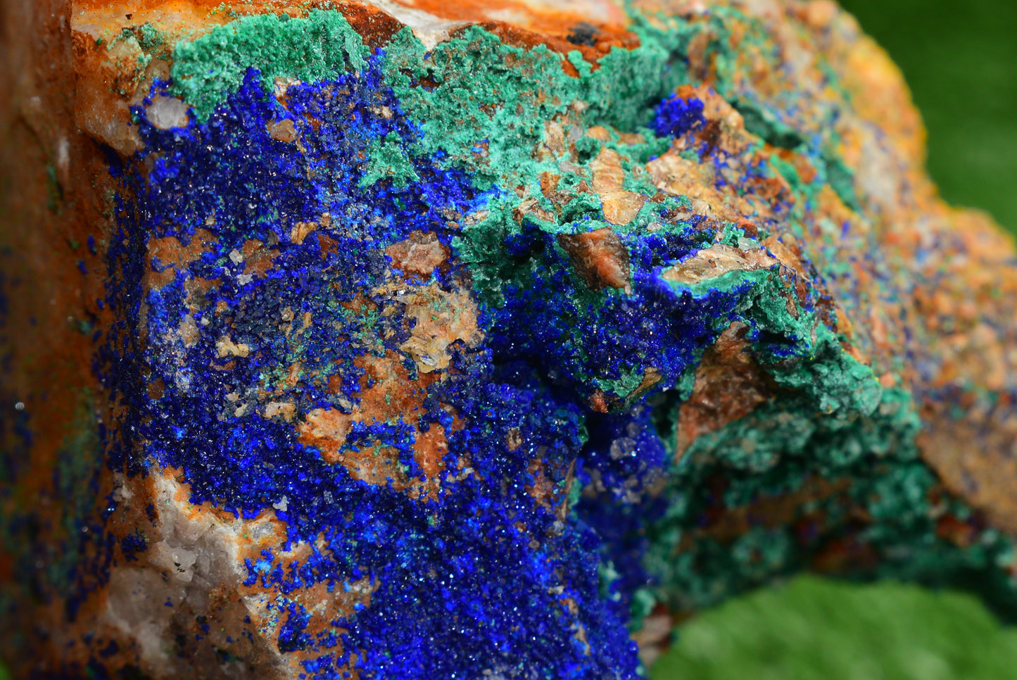 Azurite over Malachite Crystal from Morocco - Freeform Cluster Shape, Natural and Genuine - MeteoriteNwa.com