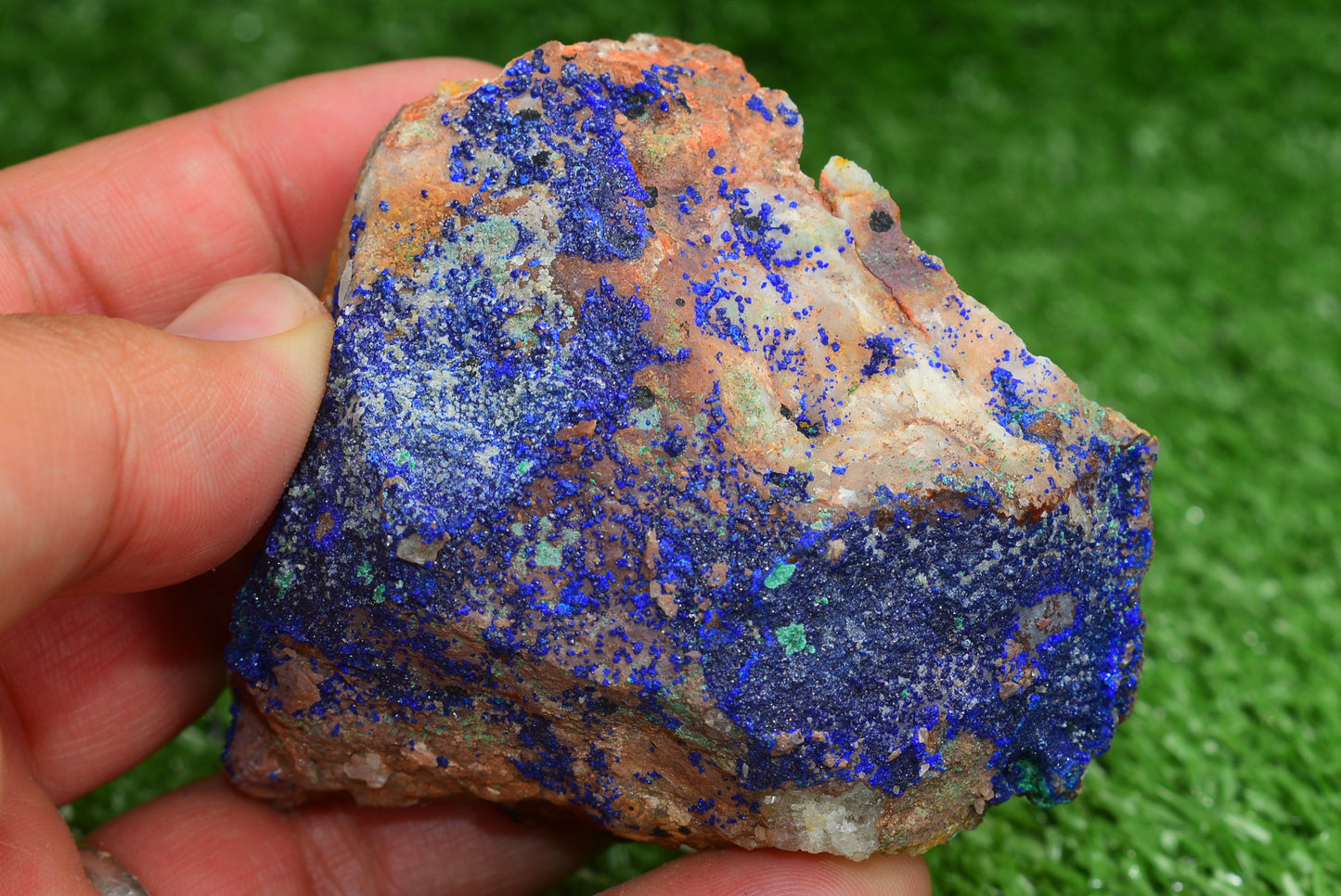 Azurite over Malachite Crystal from Morocco - Freeform Cluster Shape, Natural and Genuine - MeteoriteNwa.com