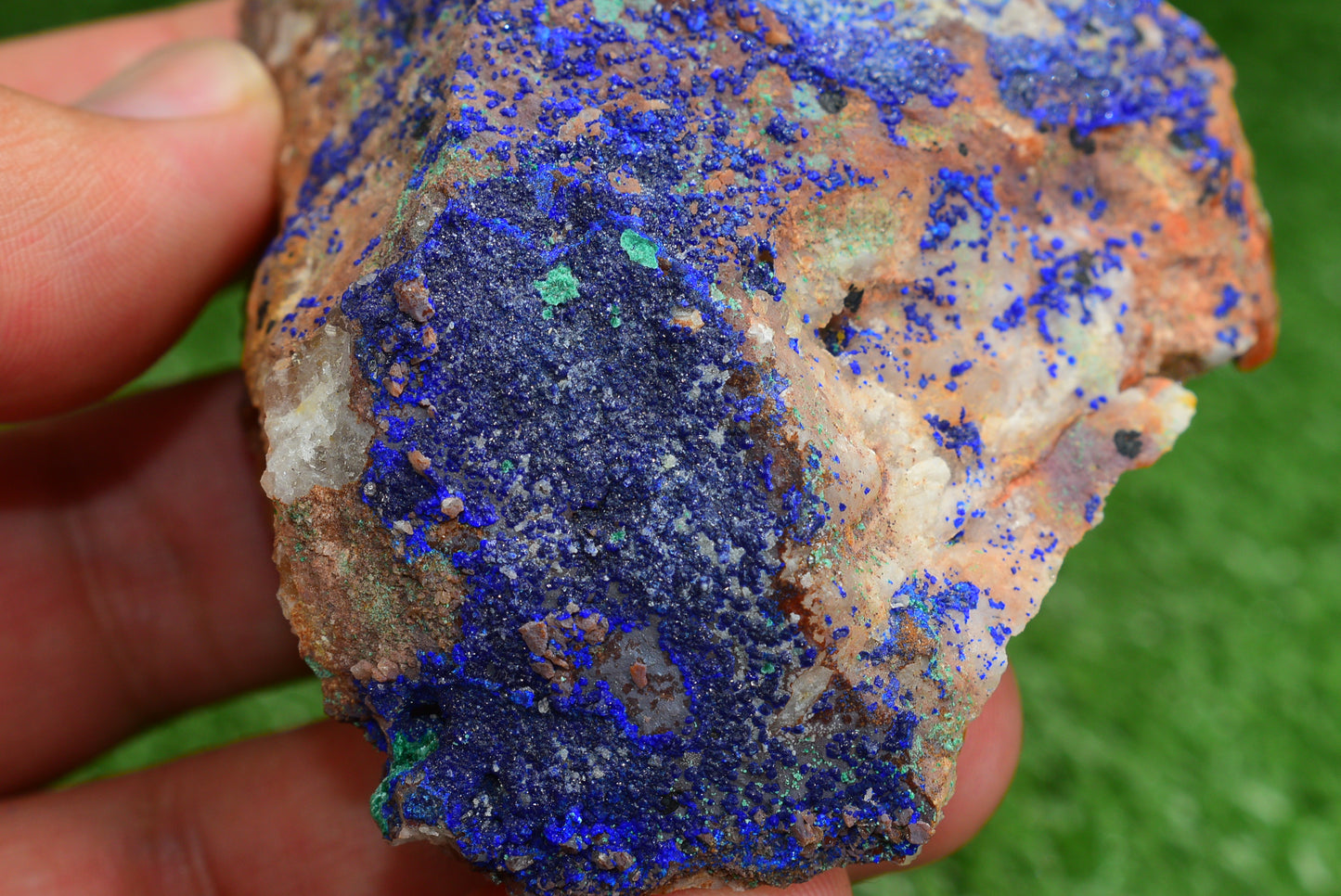 Azurite over Malachite Crystal from Morocco - Freeform Cluster Shape, Natural and Genuine - MeteoriteNwa.com