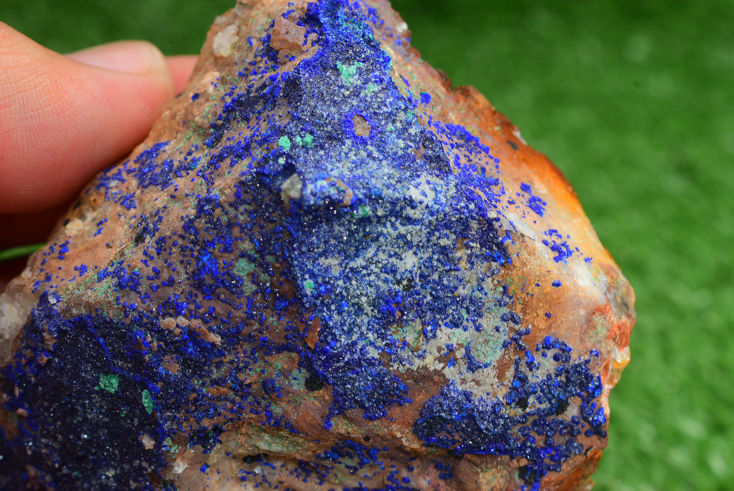 Azurite over Malachite Crystal from Morocco - Freeform Cluster Shape, Natural and Genuine - MeteoriteNwa.com