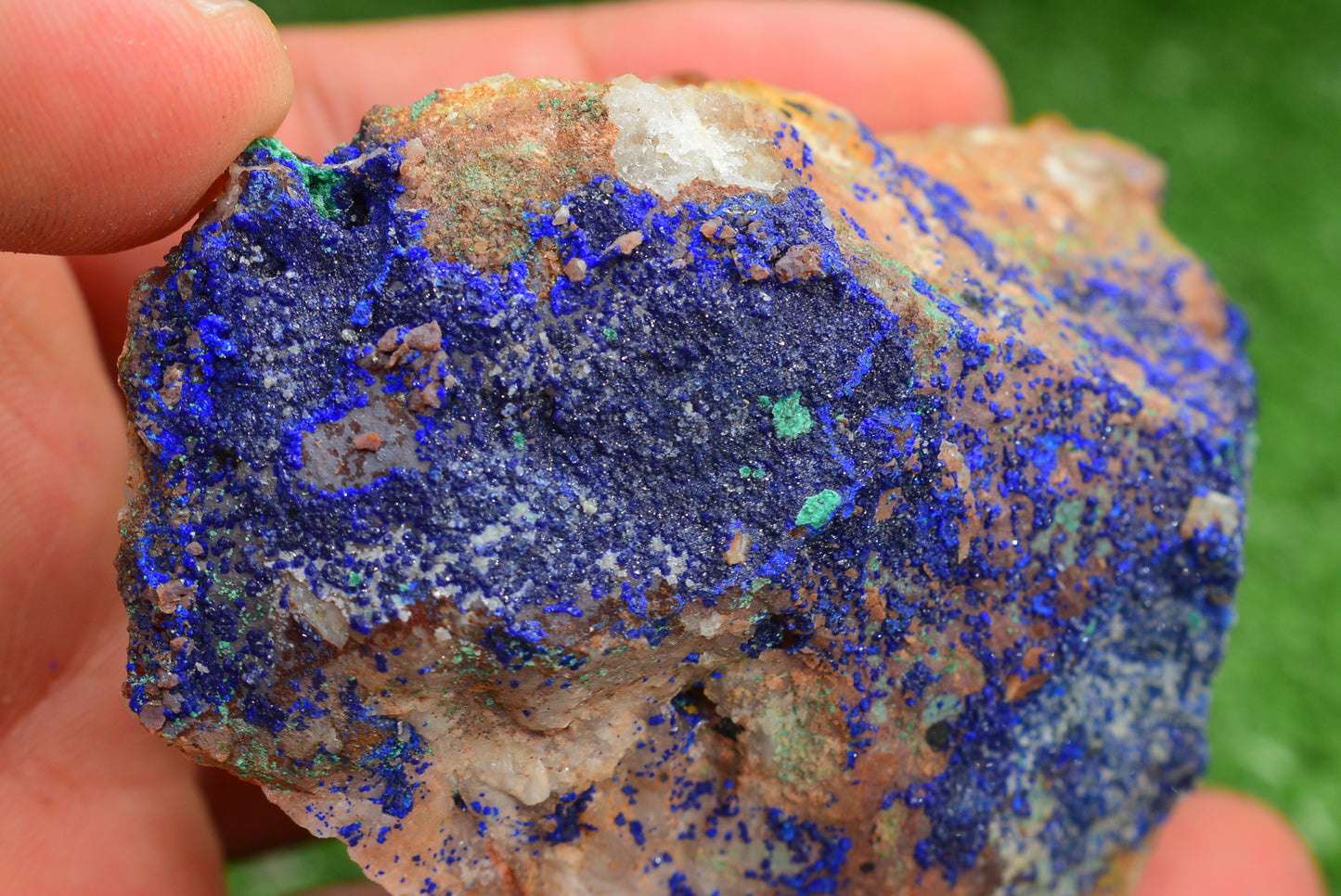 Azurite over Malachite Crystal from Morocco - Freeform Cluster Shape, Natural and Genuine - MeteoriteNwa.com