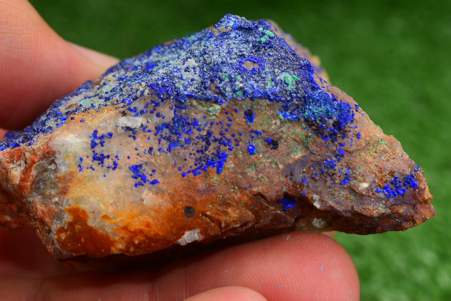 Azurite over Malachite Crystal from Morocco - Freeform Cluster Shape, Natural and Genuine - MeteoriteNwa.com