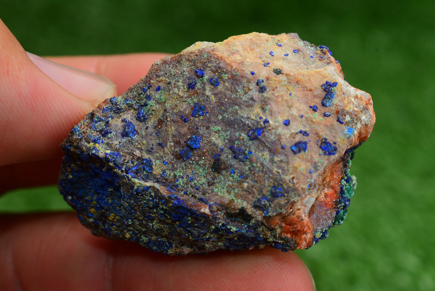 Azurite over Malachite Crystal from Morocco - Freeform Cluster Shape, Natural and Genuine - MeteoriteNwa.com