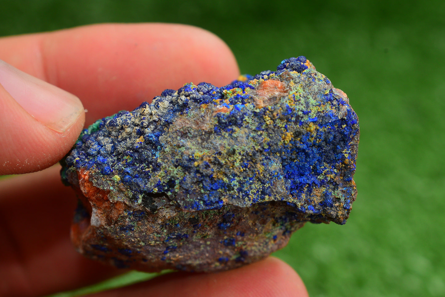Azurite over Malachite Crystal from Morocco - Freeform Cluster Shape, Natural and Genuine - MeteoriteNwa.com