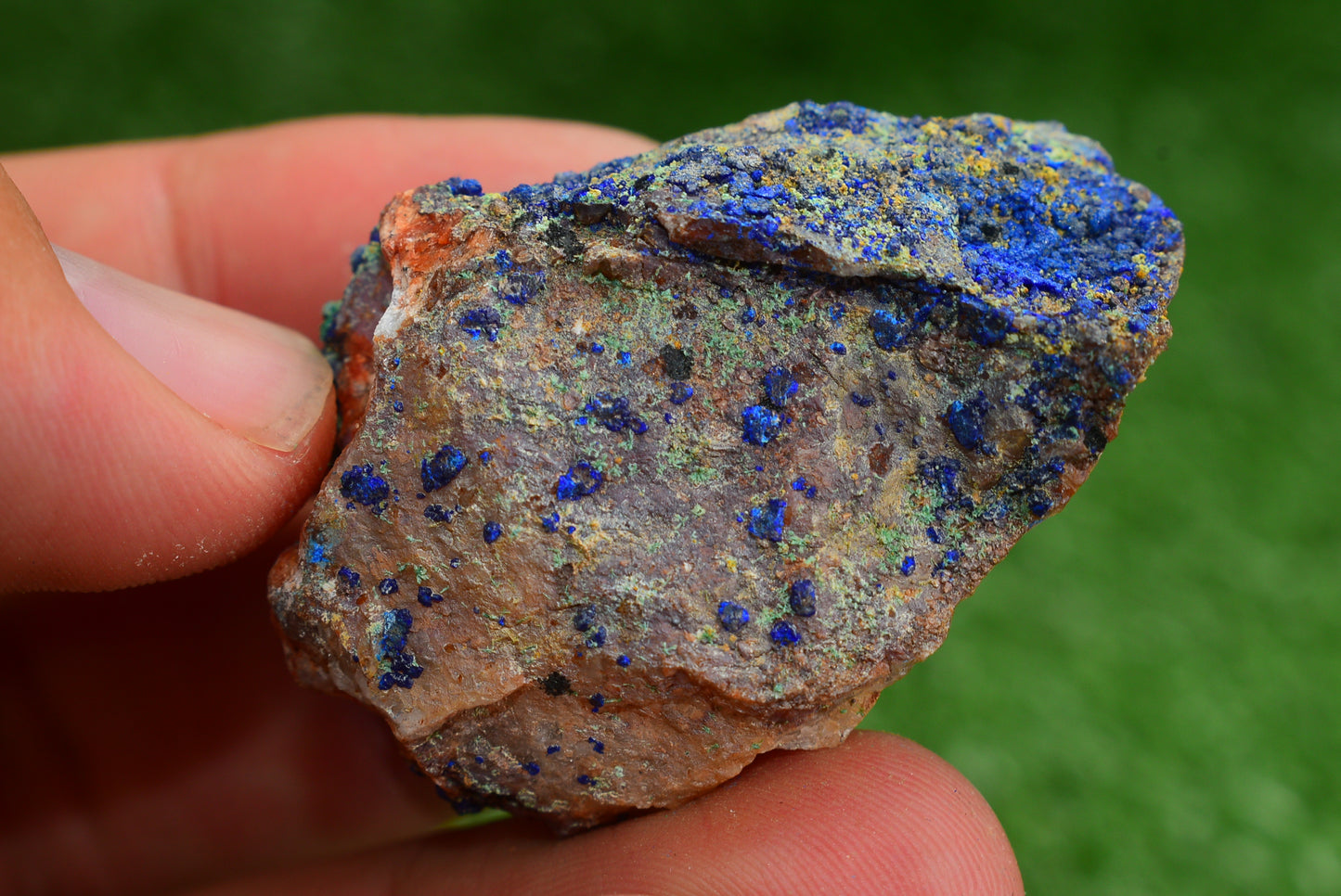 Azurite over Malachite Crystal from Morocco - Freeform Cluster Shape, Natural and Genuine - MeteoriteNwa.com