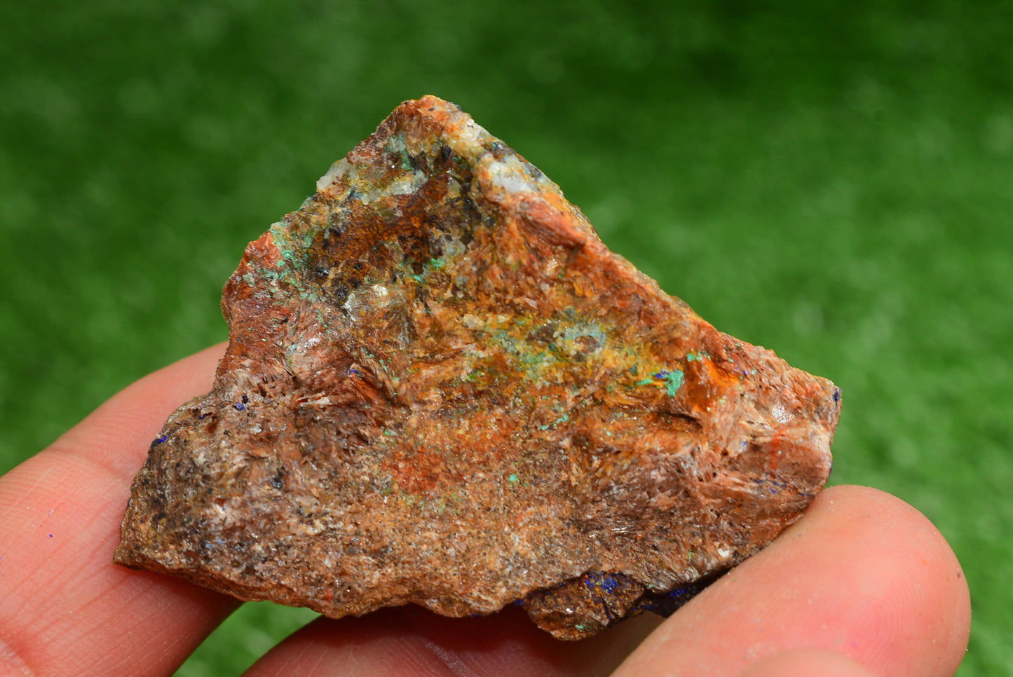 Azurite over Malachite Crystal from Morocco - Freeform Cluster Shape, Natural and Genuine - MeteoriteNwa.com