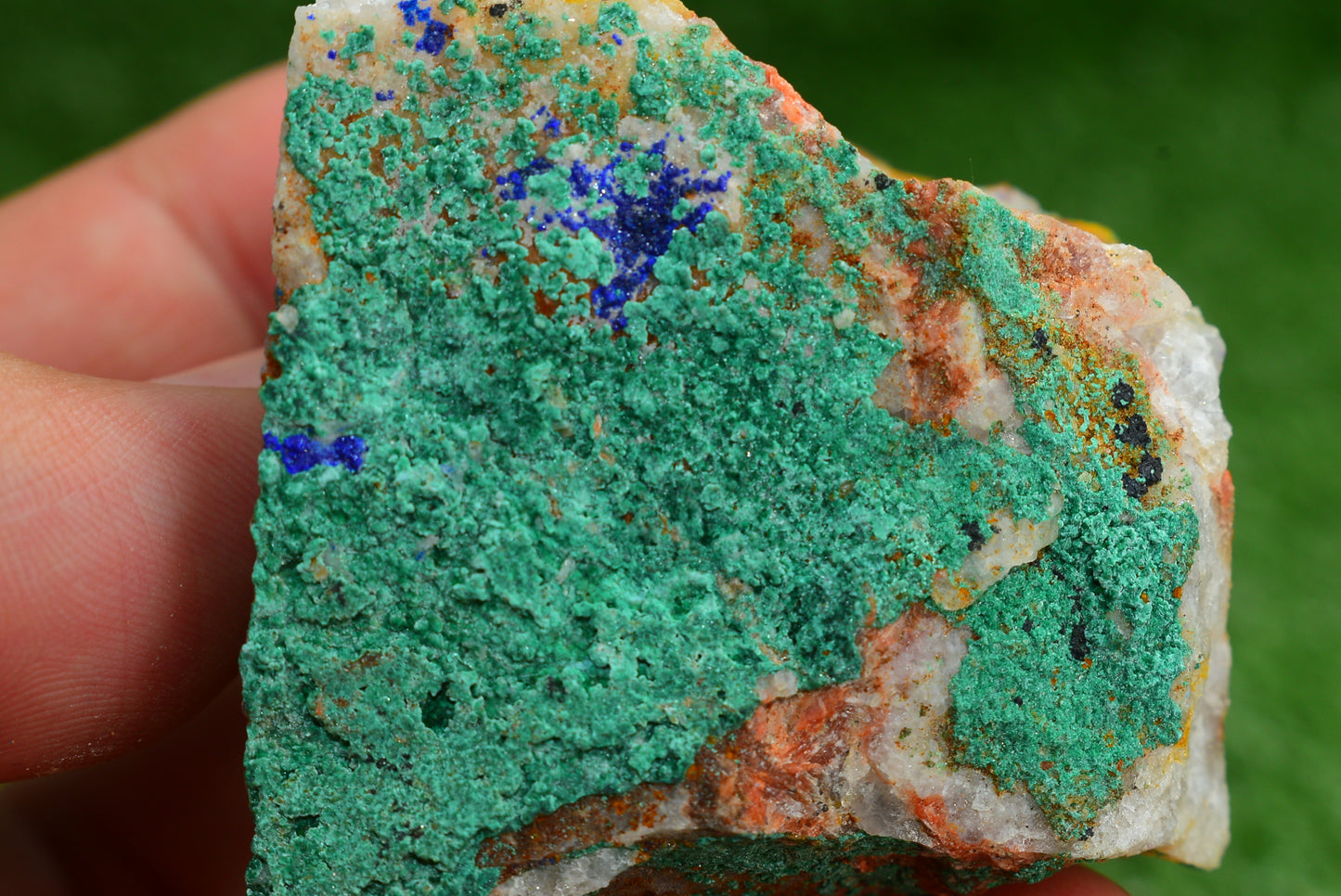 Azurite over Malachite Crystal from Morocco - Freeform Cluster Shape, Natural and Genuine - MeteoriteNwa.com